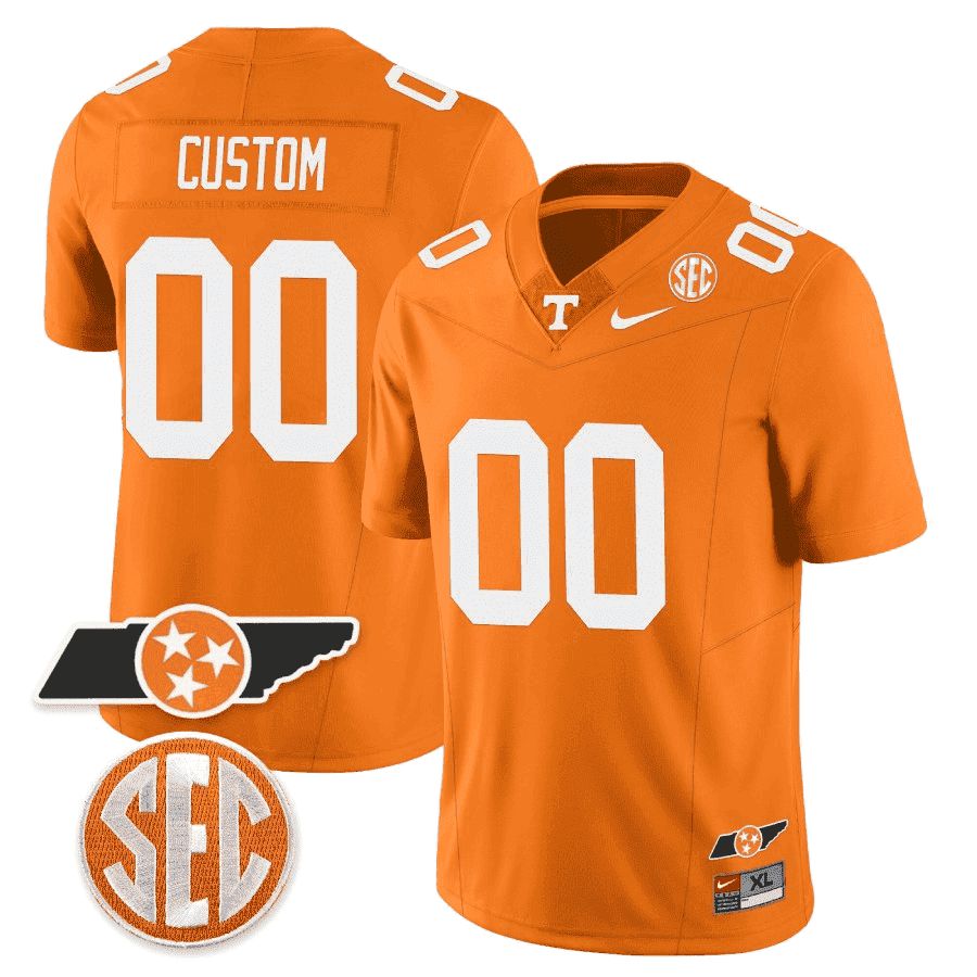Men Tennessee Volunteers Orange 2024 Nike Checkerboard & Alternate Custom NCAA Jersey->indianapolis colts->NFL Jersey
